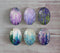 Handmade oval Photo Glass Cabochons flower A312