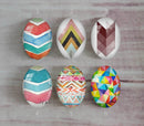 Handmade oval Photo Glass Cabochons geometric A317