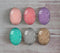 Handmade oval Photo Glass Cabochons Glitter A321