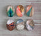 Handmade oval Photo Glass Cabochons geometric A325