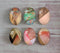 Handmade oval Photo Glass Cabochons geometric A326