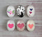 Handmade oval Photo Glass Cabochons flower A342