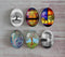 Handmade oval Photo Glass Cabochons tree A346
