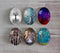 Handmade oval Photo Glass Cabochons tree A356