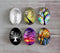 Handmade oval Photo Glass Cabochons tree A362