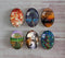 Handmade oval Photo Glass Cabochons tree A367