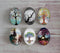 Handmade oval Photo Glass Cabochons tree A369