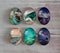 Handmade oval Photo Glass Cabochons spray A376