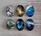 Handmade oval Photo Glass Cabochons spray A377