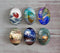 Handmade oval Photo Glass Cabochons spray A384