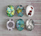 Handmade oval Photo Glass Cabochons plant flower A402