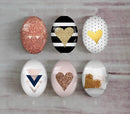 Handmade oval Photo Glass Cabochons geometric Glitter A414