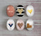 Handmade oval Photo Glass Cabochons geometric Glitter A414