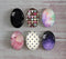 Handmade oval Photo Glass Cabochons geometric Glitter A416
