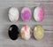 Handmade oval Photo Glass Cabochons Glitter A425