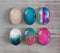 Handmade oval Photo Glass Cabochons Glitter A430