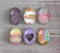 Handmade oval Photo Glass Cabochons Glitter A433