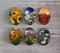 Handmade oval Photo Glass Cabochons flower A447