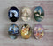 Handmade oval Photo Glass Cabochons Flower elf A451