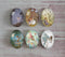 Handmade oval Photo Glass Cabochons Flower elf A452