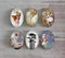 Handmade oval Photo Glass Cabochons Flower elf A453
