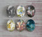 Handmade oval Photo Glass Cabochons Flower elf A460