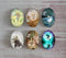 Handmade oval Photo Glass Cabochons Flower elf A461