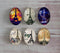 Handmade oval Photo Glass Cabochons Iron tower A475