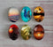 Handmade oval Photo Glass Cabochons Sunset A483
