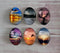 Handmade oval Photo Glass Cabochons Sunset A484