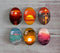 Handmade oval Photo Glass Cabochons Sunset A485