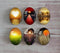 Handmade oval Photo Glass Cabochons Sunset A487