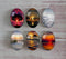 Handmade oval Photo Glass Cabochons Sunset A489