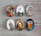 Handmade oval Photo Glass Cabochons animal eagle A500