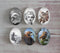 Handmade oval Photo Glass Cabochons animal eagle A504