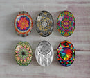 Handmade oval Photo Glass Cabochons Pattern A510