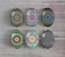 Handmade oval Photo Glass Cabochons Pattern A520