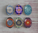 Handmade oval Photo Glass Cabochons Pattern A526