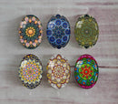 Handmade oval Photo Glass Cabochons Pattern A527