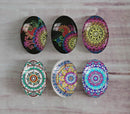 Handmade oval Photo Glass Cabochons Pattern A538