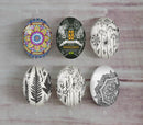 Handmade oval Photo Glass Cabochons Pattern A539