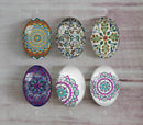 Handmade oval Photo Glass Cabochons Pattern A546