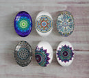 Handmade oval Photo Glass Cabochons Pattern A557