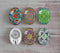 Handmade oval Photo Glass Cabochons Pattern A572