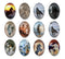 Handmade oval Photo Glass Cabochons animal horse A602