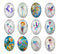 Handmade oval Photo Glass Cabochons Jellyfish A614