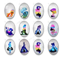 Handmade oval Photo Glass Cabochons A617
