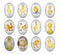 Handmade oval Photo Glass Cabochons Little yellow duck A619