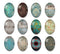 Handmade oval Photo Glass Cabochons Pattern Wood grain A625