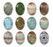 Handmade oval Photo Glass Cabochons Pattern Wood grain A626